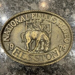 Vintage National Finals Rodeo Belt Buckle